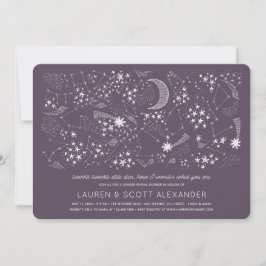 星に書かれたジェンダー・リビール・ベイビー・シャワー 招待状