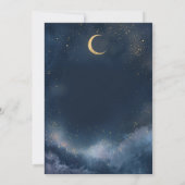 星に書かれたストーリー ネイビー＆ゴールドの天体ベイビー 招待状 (裏面)