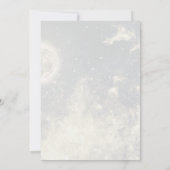 星に書かれたセレストियल ウェディング 招待状 (裏面)