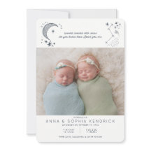 星に書かれた双子の誕生発表