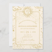 星に書かれた特別な日をお知らせします セーブ・ザ・デート 招待状 (正面)