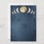 星に書かれた| ネイビー＆ゴールド セレスチャル ブライダ 招待状 (裏面)