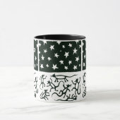 星に満ちた夜の下の踊りのラット マグカップ (中央)