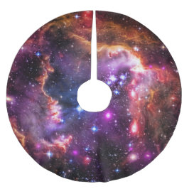 星に満ちた小さいMagellanic雲のウィングチップ ブラッシュドポリエステルツリースカート