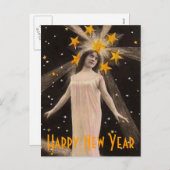 星に満ちた新年の願い シーズンポストカード (正面/裏面)
