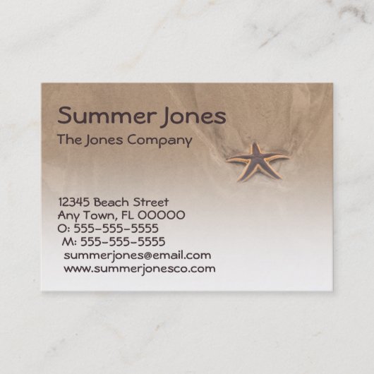 星に満ちた日のプロフィールカードテンプレート 名刺 (正面)