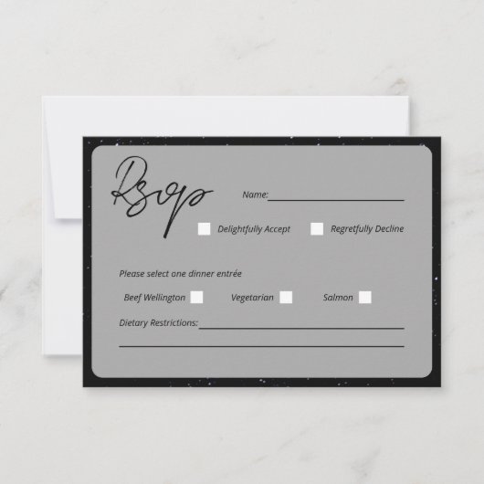 星に誓うウェディングアンサーカード 出欠カード (正面)