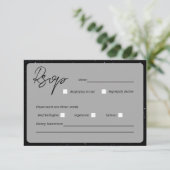 星に誓うウェディングアンサーカード 出欠カード (スタンド正面)