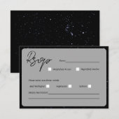 星に誓うウェディング返信カード 出欠カード (正面/裏面)