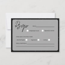 星に誓うウェディング返信カード