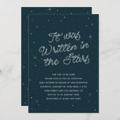 星に願いが書かれていた 養子縁組シャワーパーティー 招待状 (正面/裏面)