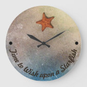 星に願いをコーストビーチ ラージ壁時計 (正面)