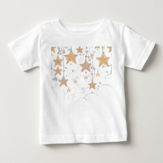 星に願いを キッズTシャツ ベビーTシャツ (正面)