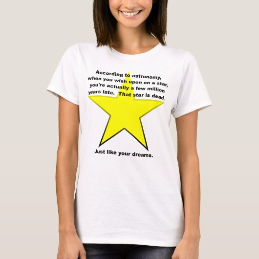 星に願いを 面白いTシャツ Tシャツ (正面)