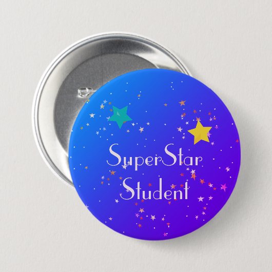星のあるスーパースターの学生 缶バッジ (正面&裏面)
