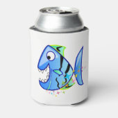 星のあるブルートロピカルピラニア 缶クーラー (缶裏面)