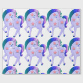 星のあるユニコーン ラッピングペーパー (フラット)