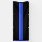 星のある大きな薄い青い縁ど線 横断幕 (縦)