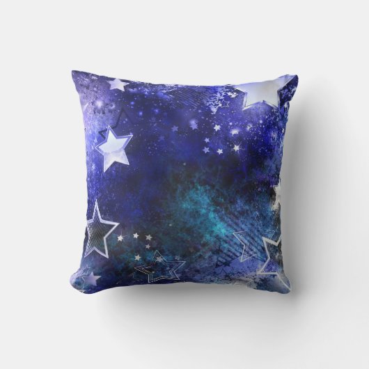 星のある宇宙の背景 クッション (正面)