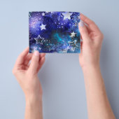 星のある宇宙の背景 チラシ (手)