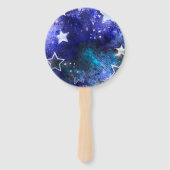 星のある宇宙の背景 ハンドファン (裏面)