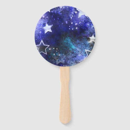 星のある宇宙の背景 ハンドファン (正面)