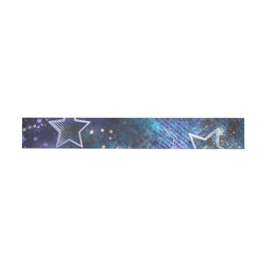 星のある宇宙の背景 ラップアラウンドラベル (単一)