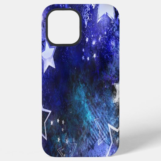 星のある宇宙の背景 iPhoneケース (裏面)