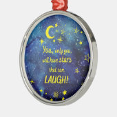 星のある小さなプリンス引用文 メタルオーナメント (左)