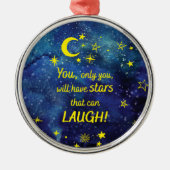 星のある小さなプリンス引用文 メタルオーナメント (正面)