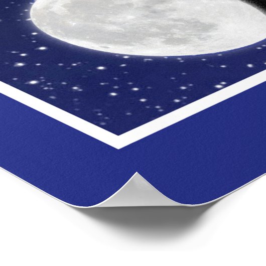 星のある月の位相の図 ポスター (角)