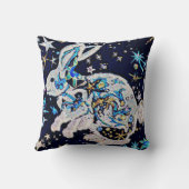 星のある空のうさぎ クッション (裏面)
