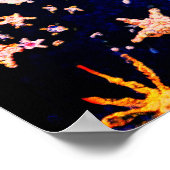 星のある空のうさぎ ポスター (角)