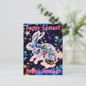 星のある空のうさぎ ポストカード (スタンド正面)