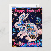 星のある空のうさぎ ポストカード (正面/裏面)