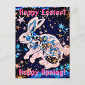 星のある空のうさぎ ポストカード (正面)