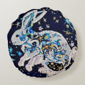 星のある空のうさぎ ラウンドクッション (裏面)