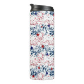 星のある赤い白と青の波 タンブラー (回転右)