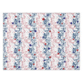 星のある赤い白と青の波 テーブルクロス (正面(横))