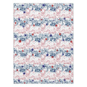 星のある赤い白と青の波 テーブルクロス (正面)