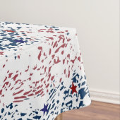 星のある赤い白と青の波 テーブルクロス (インサイチュ)