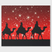 星のある赤い空の三王 ラッピングペーパー (フラット)