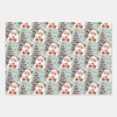 星のいるレトロなサンタ ラッピングペーパーシート (正面)