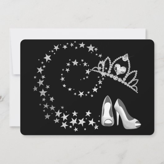 星のきらめくのラベンダーの青いキンセアニェラの招待状 招待状 (裏面)