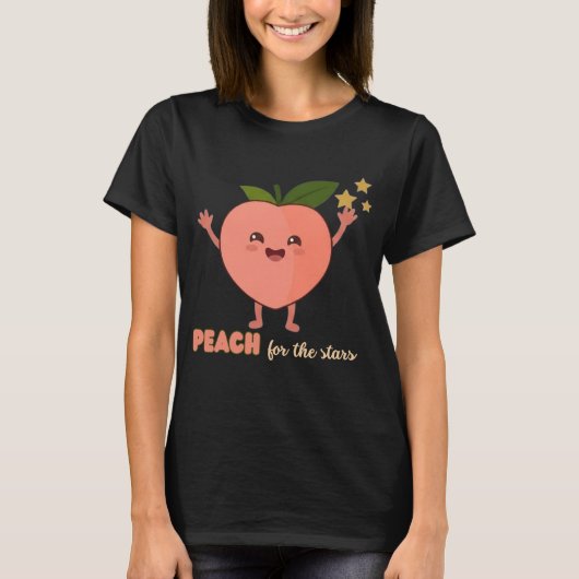 星のためのピーチ Tシャツ (正面)