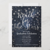 星のためのブルーシルバーのリーチ天文学の卒業 招待状 (正面)