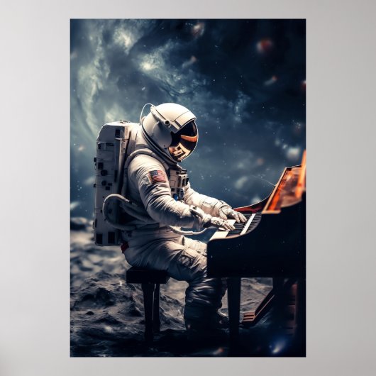 星のための交響曲 | 月の宇宙飛行士ピアノ ポスター (正面)