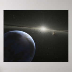 星のまわりの軌道の大きい小惑星帯 ポスター