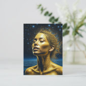 星のめい想下の女 ポストカード (スタンド正面)