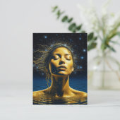 星のめい想下の女 ポストカード (スタンド正面)